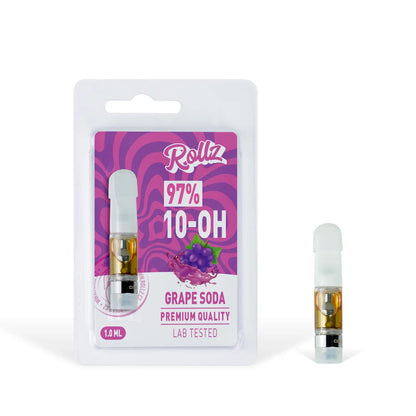 ROLLZ 10-OH live resin cartridge 1 ml – Grape Soda, 510, own production.