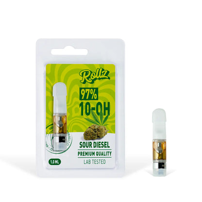 ROLLZ 10-OH live resin cartridge 1 ml – Sour Diesel, 510, own production.