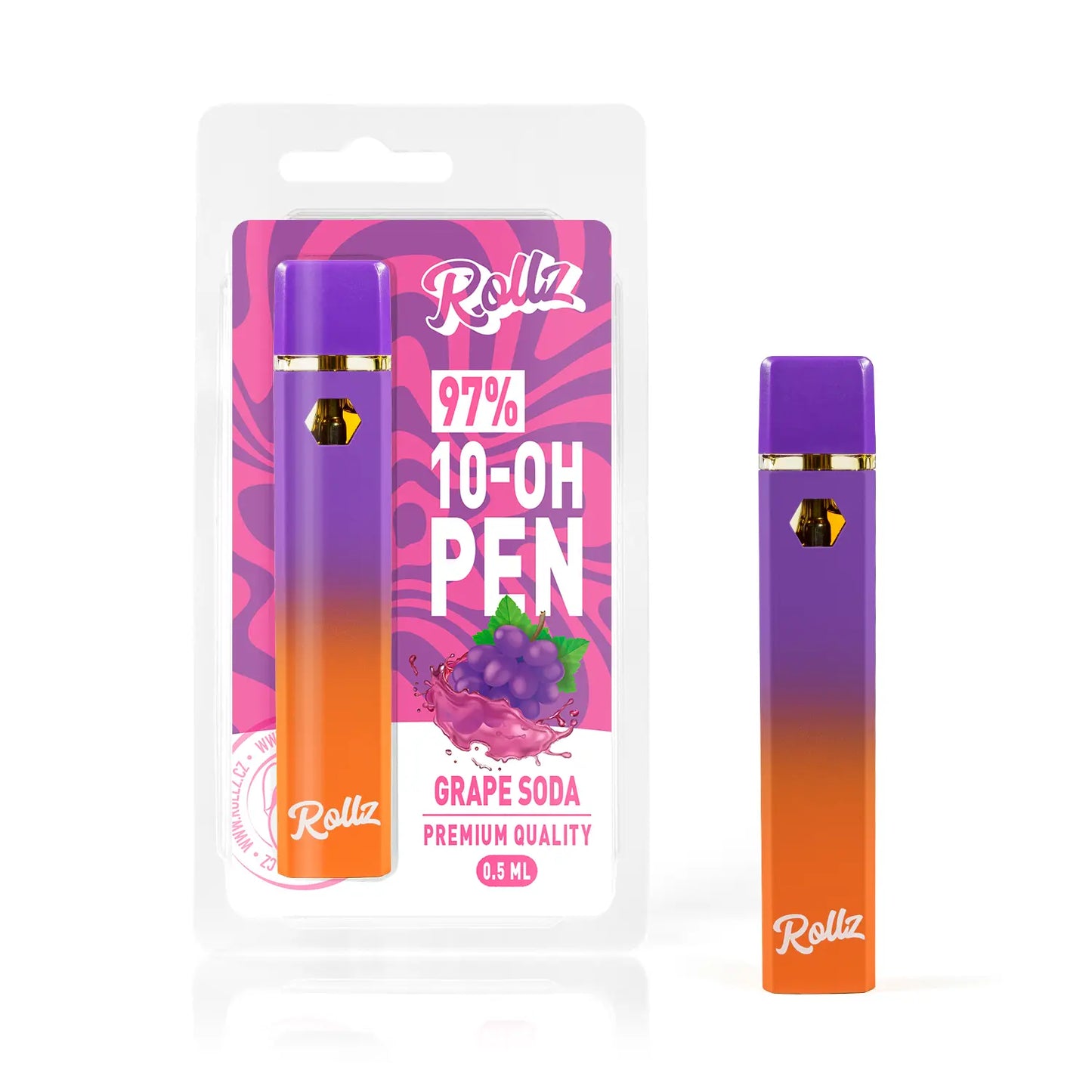 ROLLZ 10-OH live resin vape – Grape Soda, 0.5 ml.