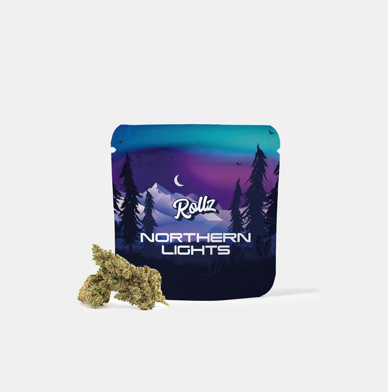 Northern Lights THCA indoor dried flower by Rollz – own cultivation and production.