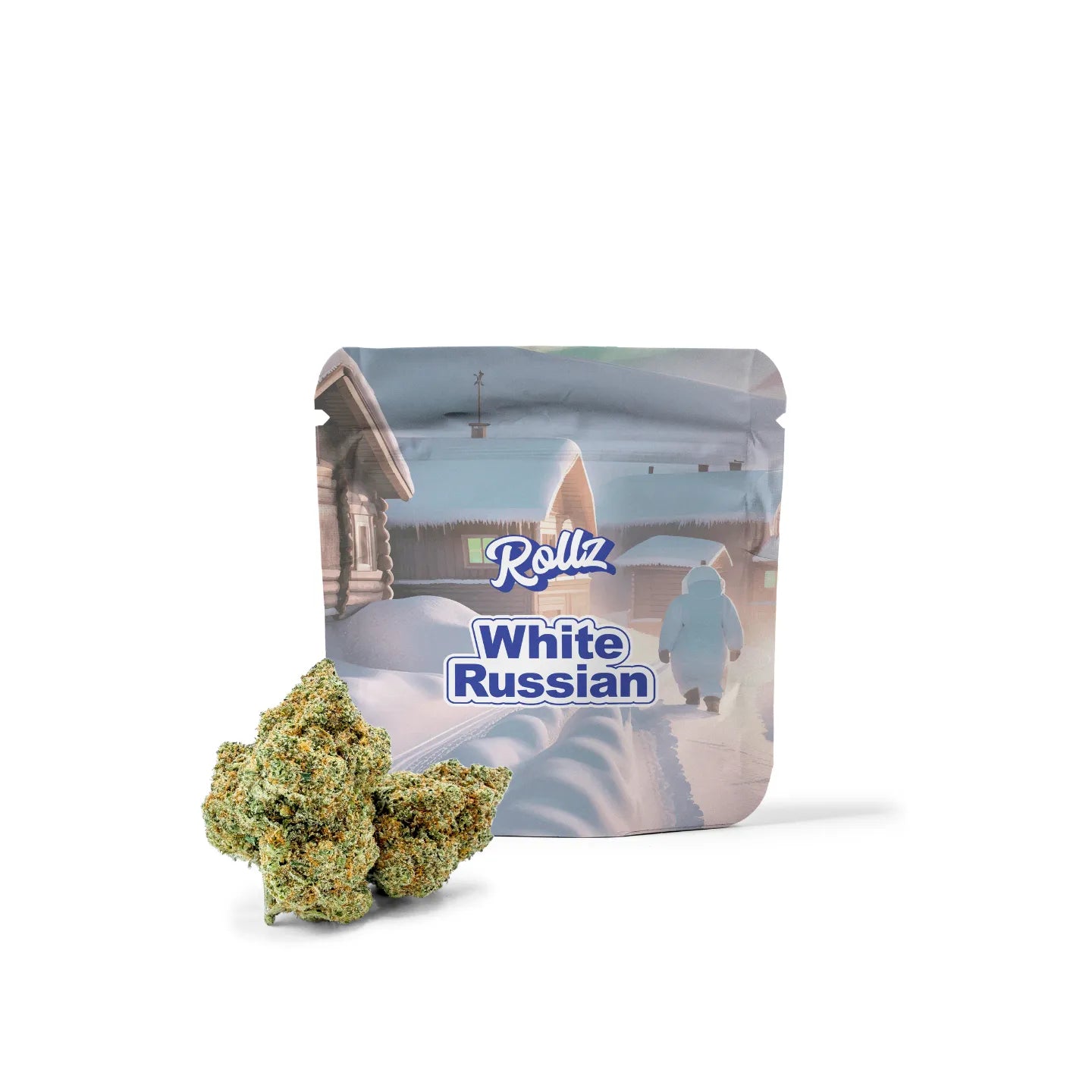 White Russian THCA indoor dried cannabis flower Glookies by Rollz – own cultivation and production.
