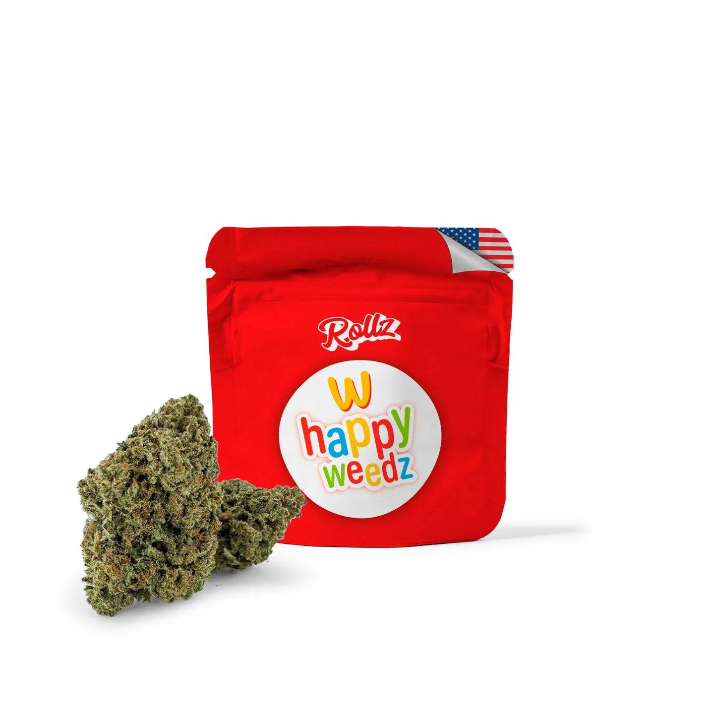 Happy Weedz THCA indoor dried cannabis flower by Rollz – own cultivation and production.