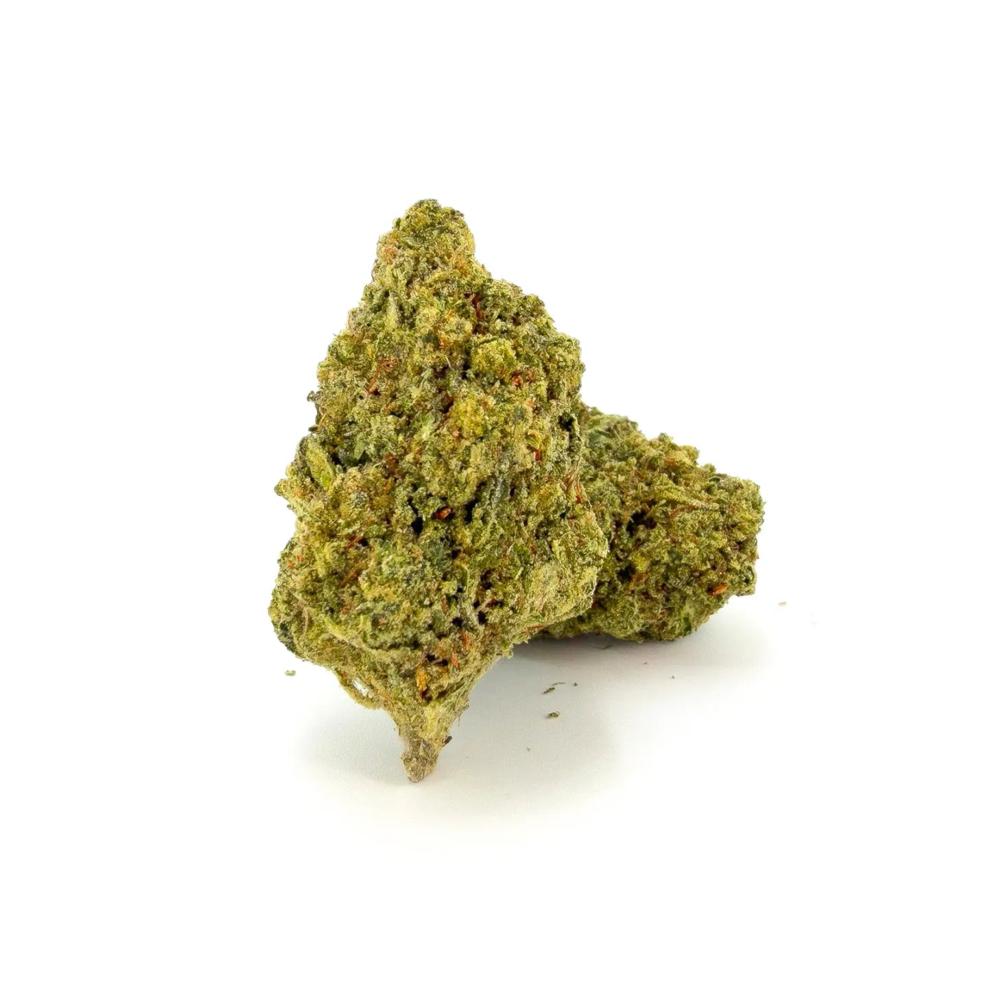 Close-up of ROLLZ Cali Supreme THCA flower with dense green bud and fine trichomes